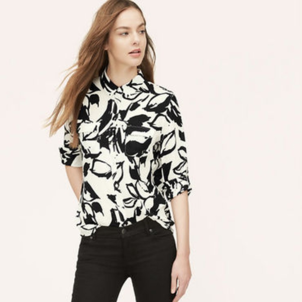 Ann Taylor Lost Button Down Shirt